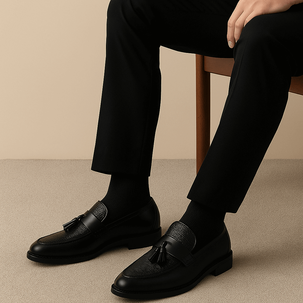 Herren Braune Gewebte Quasten Slipper für formelle und legere Anlässe