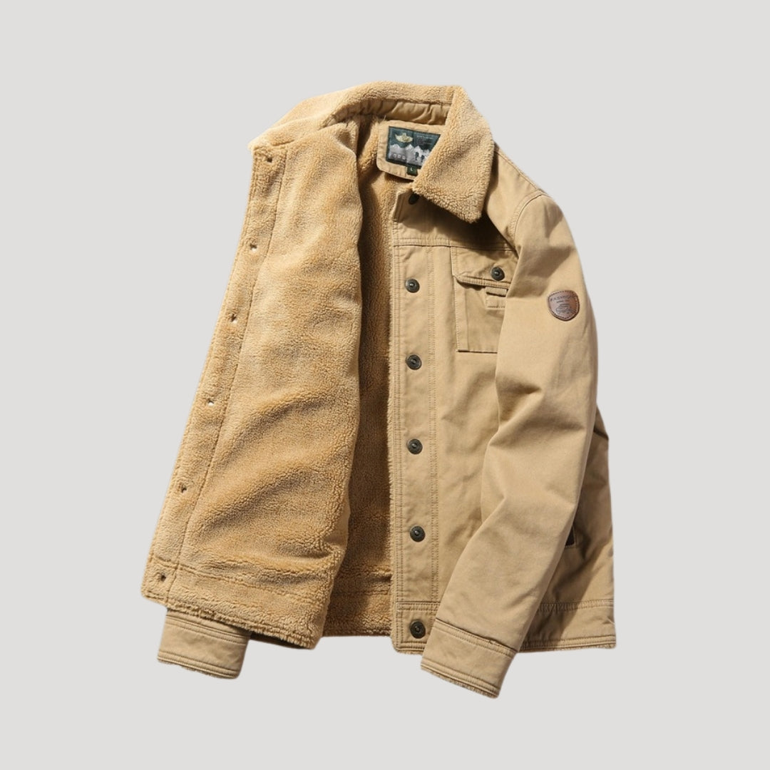 Herren Arbeitsjacke mit Fleece-Futter für Komfort im Freien
