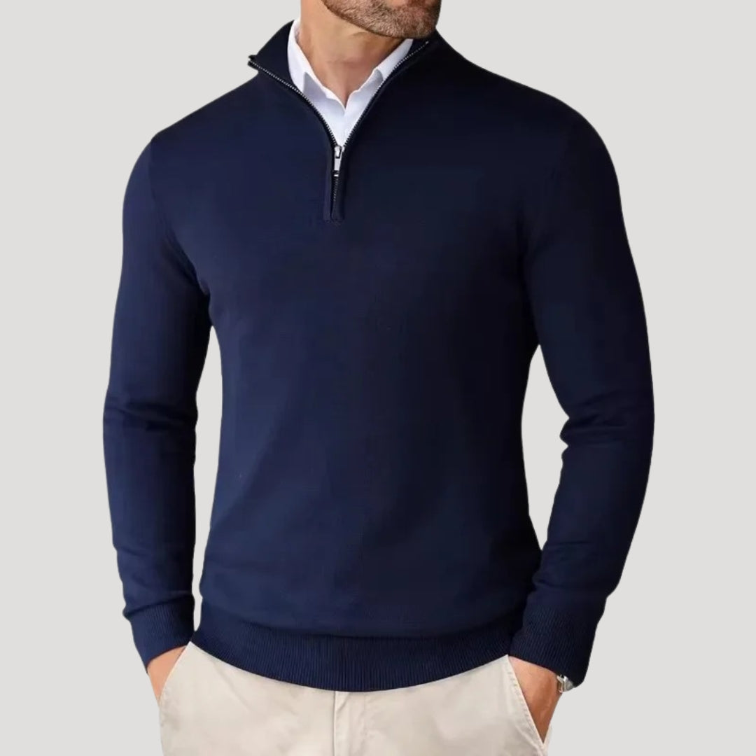 Herren Halbzip-Strickpullover - Smart Casual Strickmode