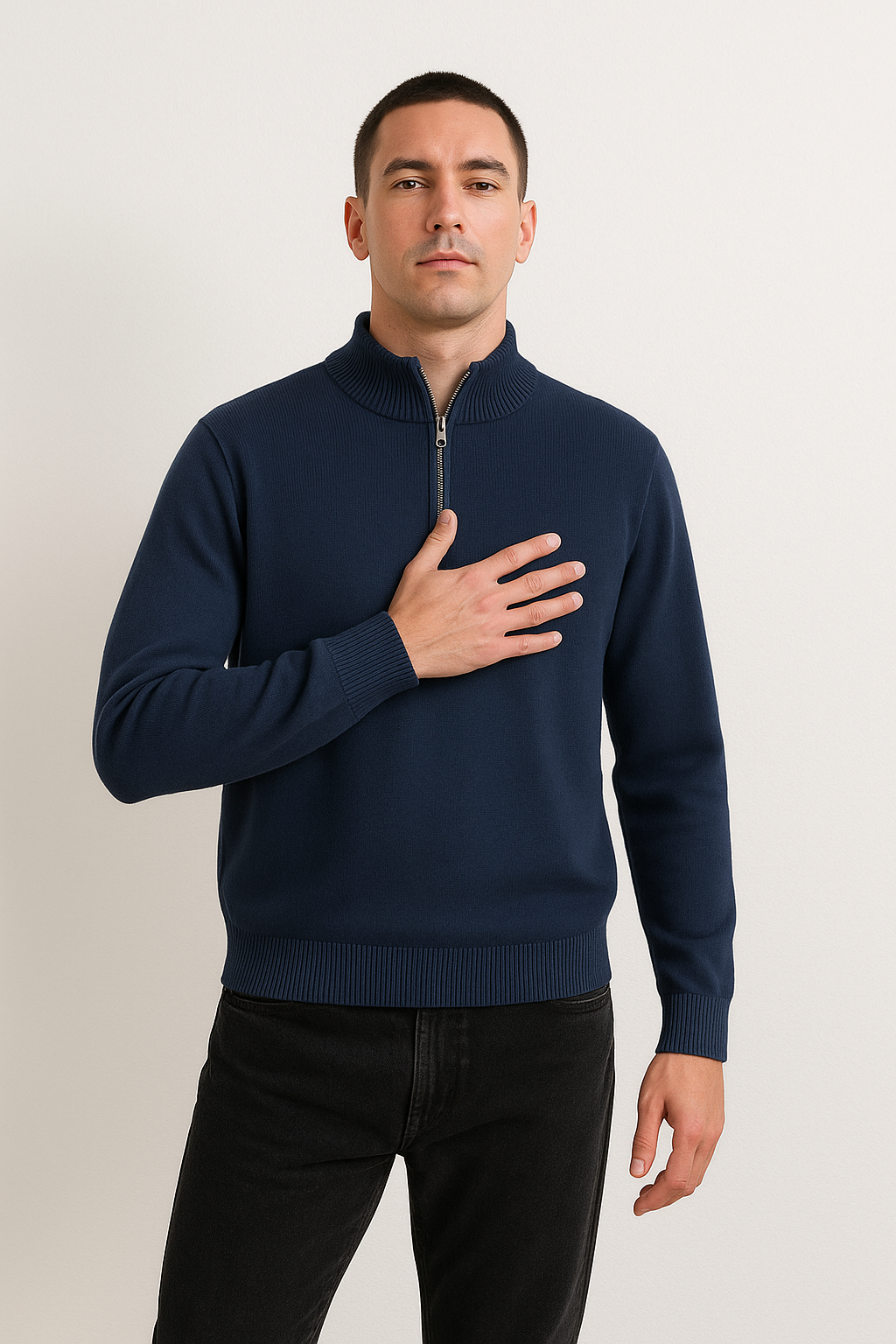 Herren Halbzip-Pullover – Strickpullover für kühle Tage
