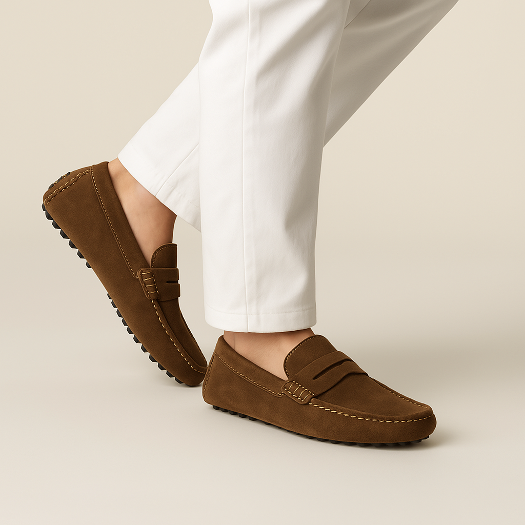 Herren Italienische Wildleder Slipper