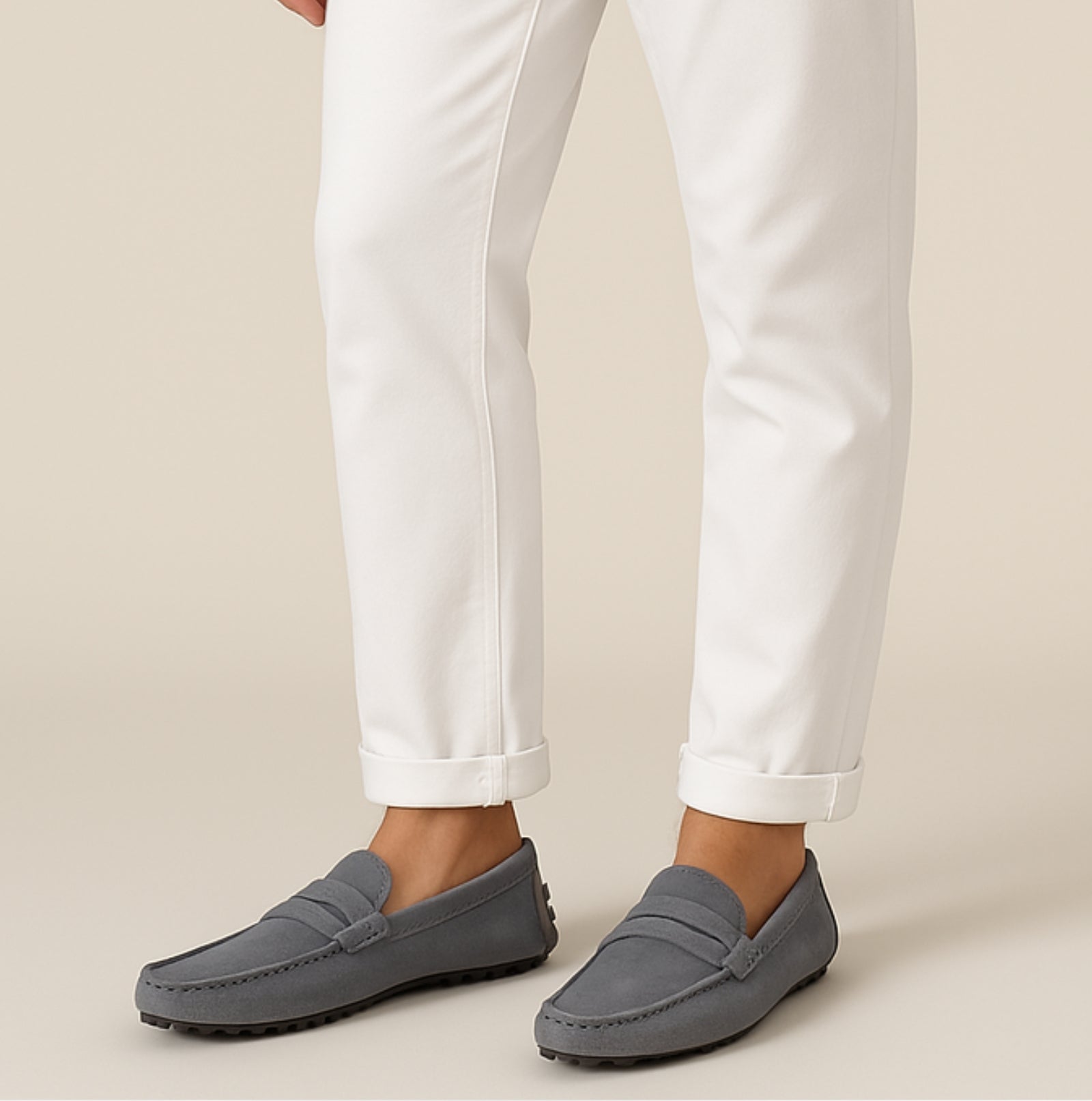 Herren Italienische Wildleder Slipper