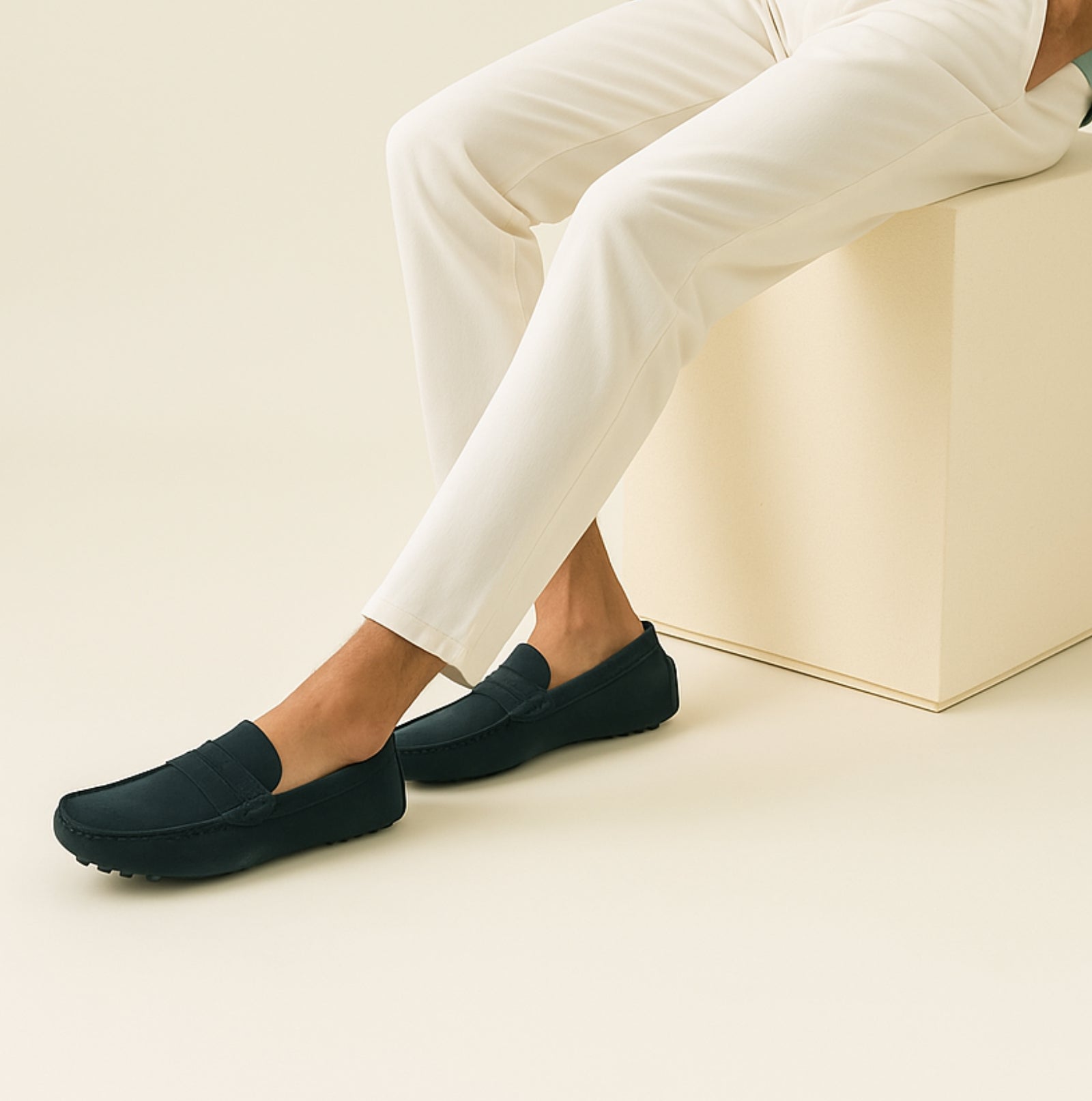 Herren Italienische Wildleder Slipper