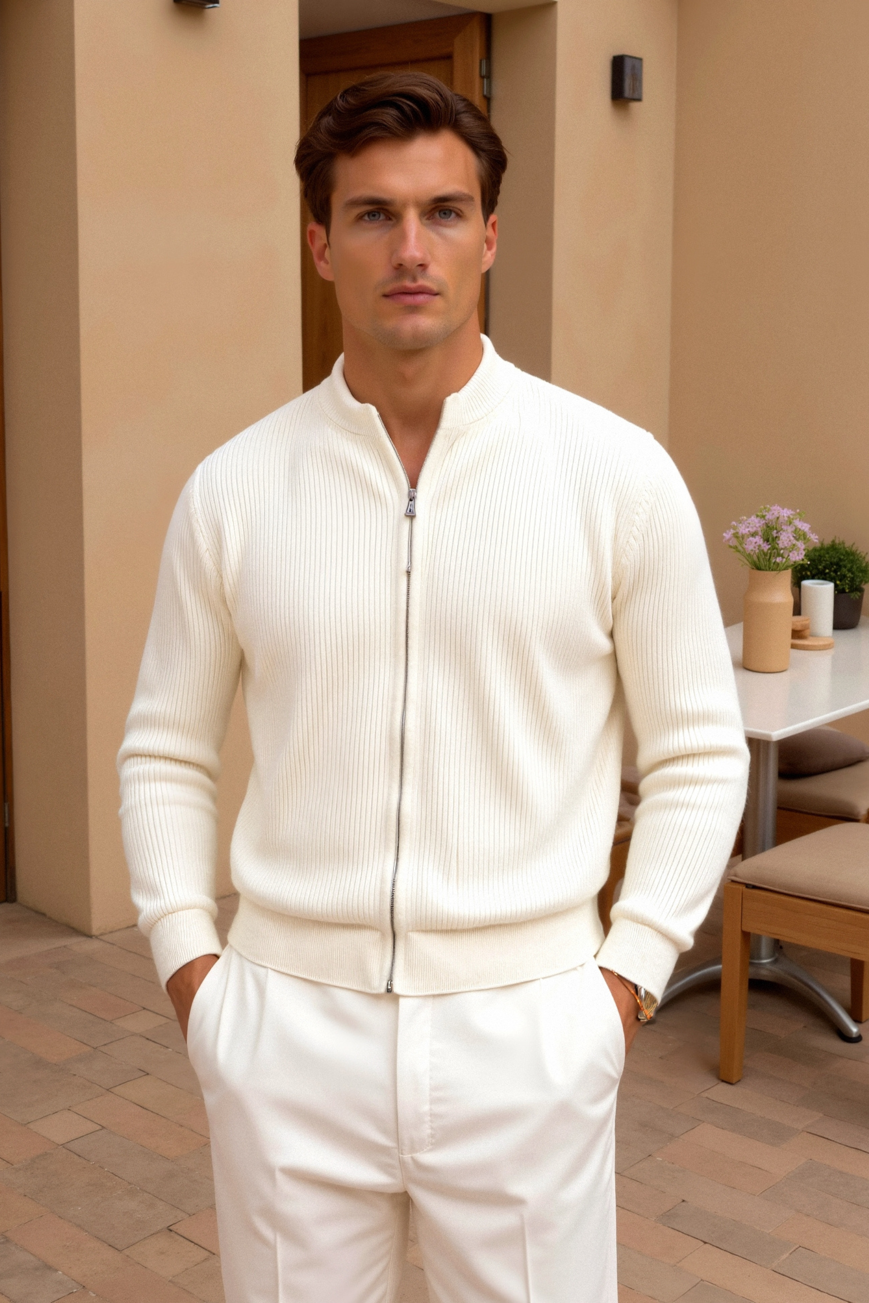 Herren Strickpullover mit Rundhalsausschnitt für den täglichen Gebrauch