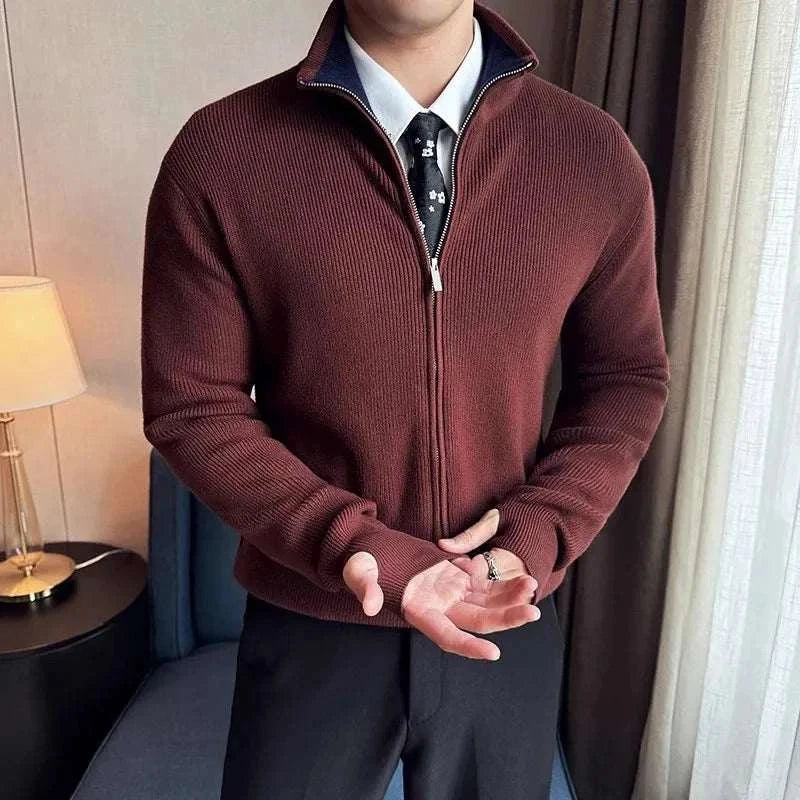 Herren Strickpullover mit Reißverschluss