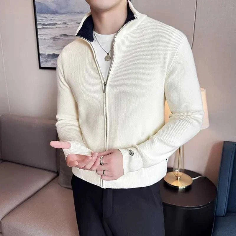 Herren Strickpullover mit Reißverschluss