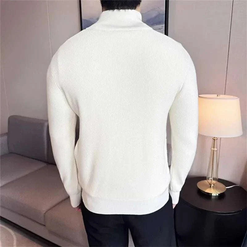 Herren Strickpullover mit Reißverschluss