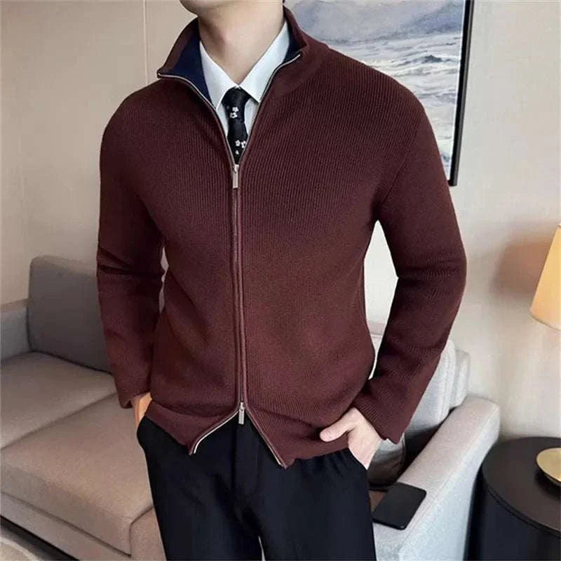 Herren Strickpullover mit Reißverschluss