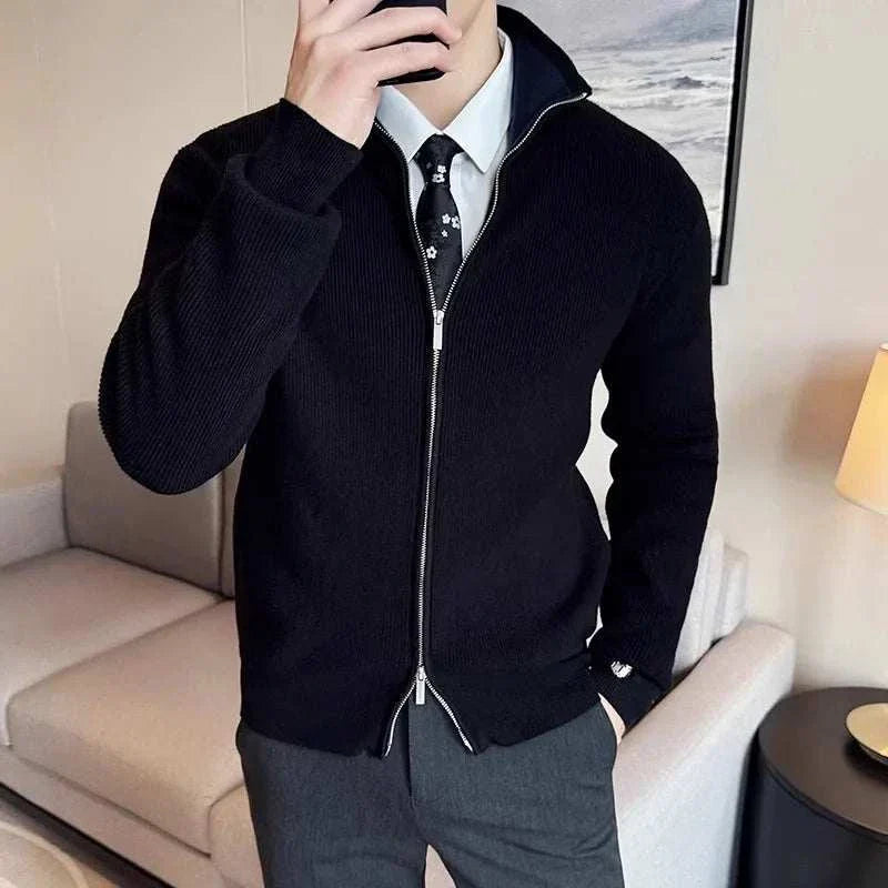 Herren Strickpullover mit Reißverschluss