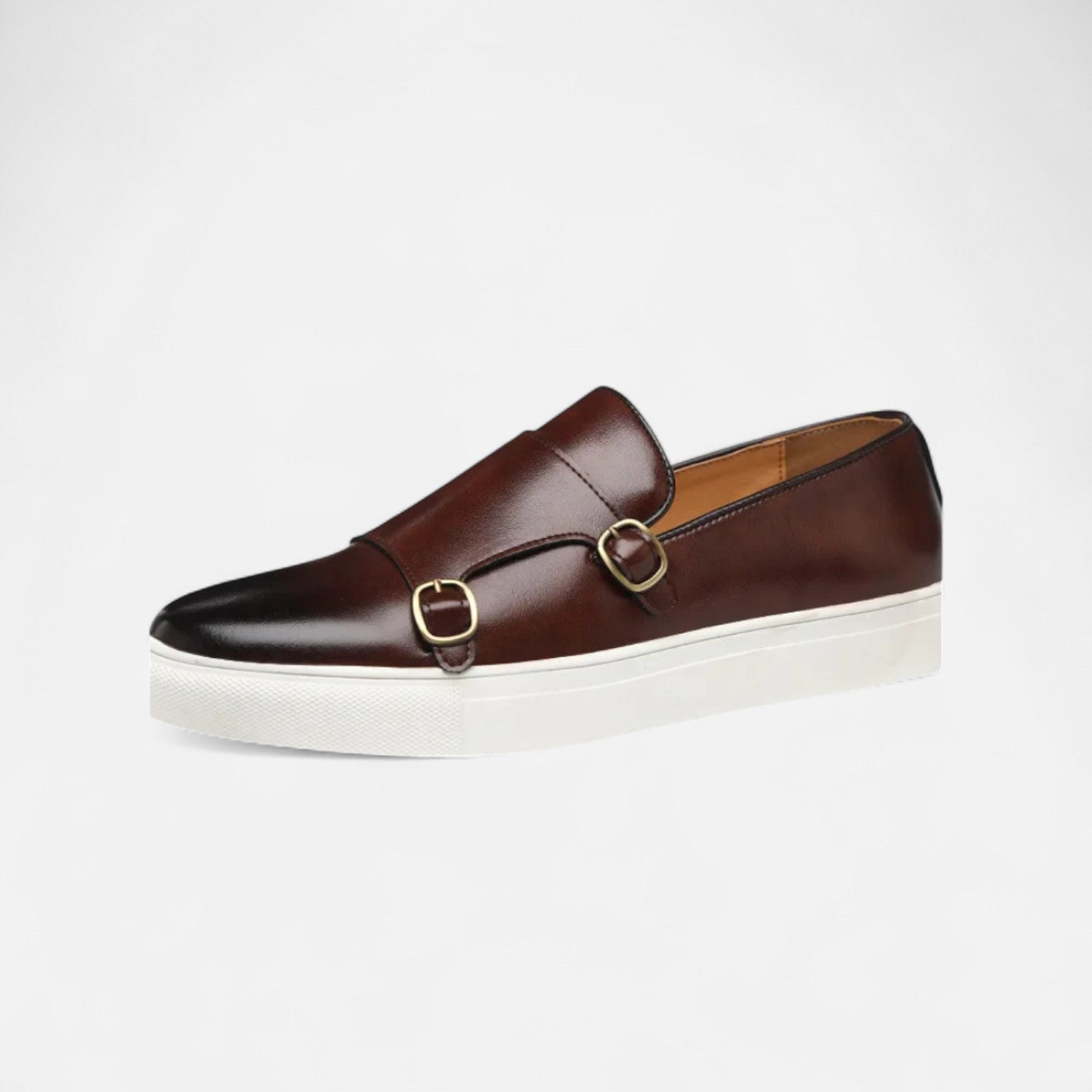 Herren Leder Schnallen Slipper