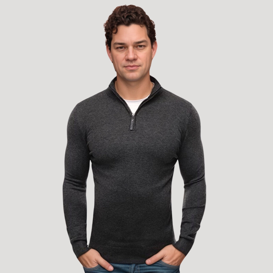 Herren Leichter Halbzip Pullover