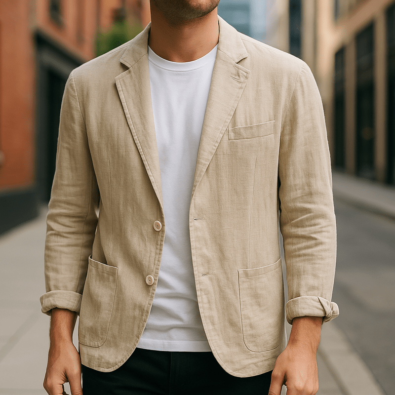 Herren Leinen Blazer – Maßgeschneiderte Leichte Jacke