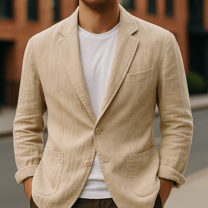Herren Leinen Blazer – Maßgeschneiderte Leichte Jacke