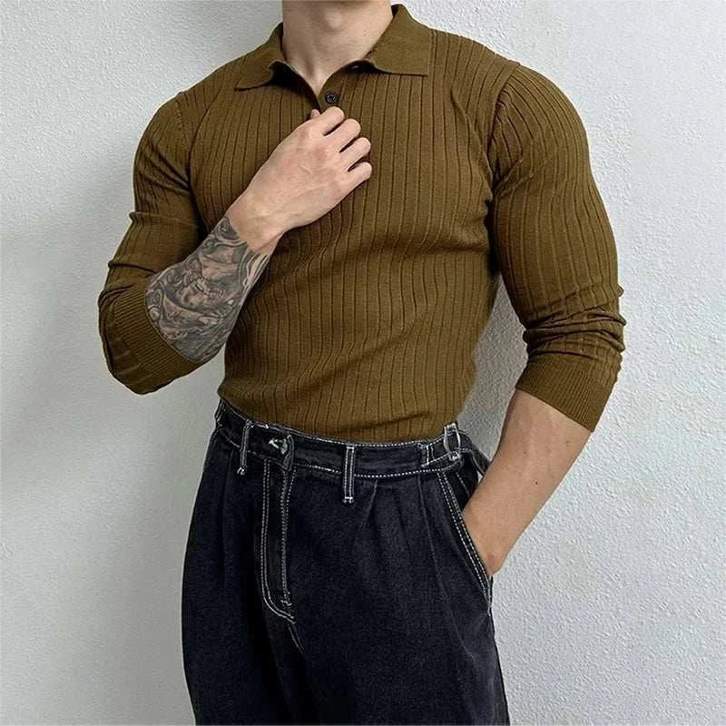 Herren Slim Fit Strickpullover