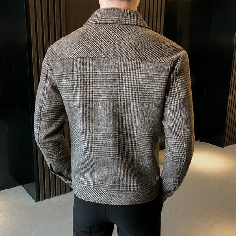 Herren Casual Patchwork Mantel