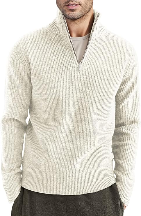 Herren Quarter Zip Pullover - Stilvolles italienisches Design