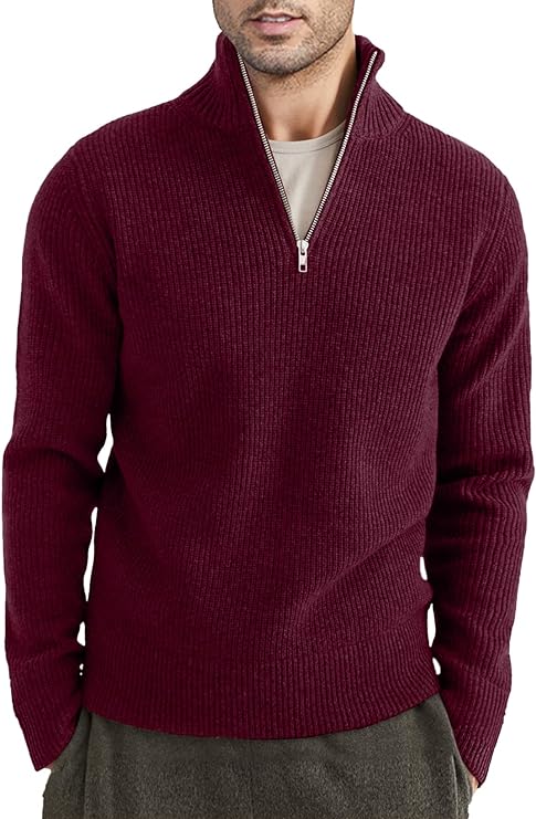 Herren Quarter Zip Pullover - Stilvolles italienisches Design