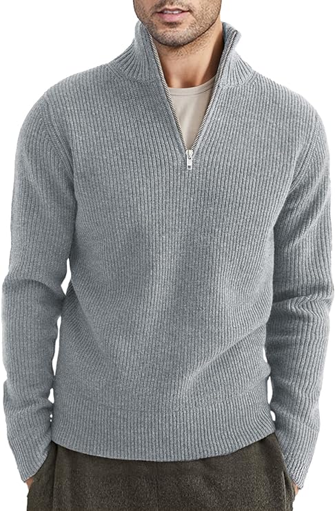 Herren Quarter Zip Pullover - Stilvolles italienisches Design