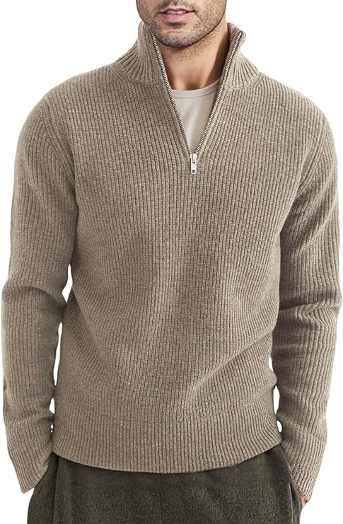 Herren Quarter Zip Pullover - Stilvolles italienisches Design
