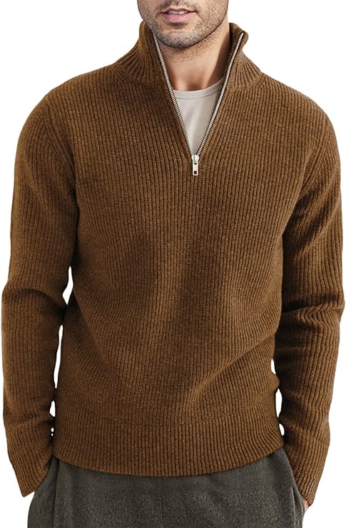 Herren Quarter Zip Pullover - Stilvolles italienisches Design