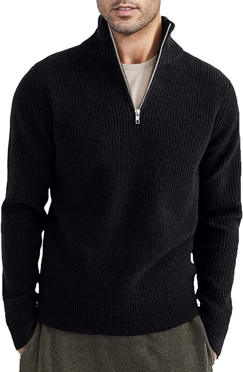 Herren Quarter Zip Pullover - Stilvolles italienisches Design