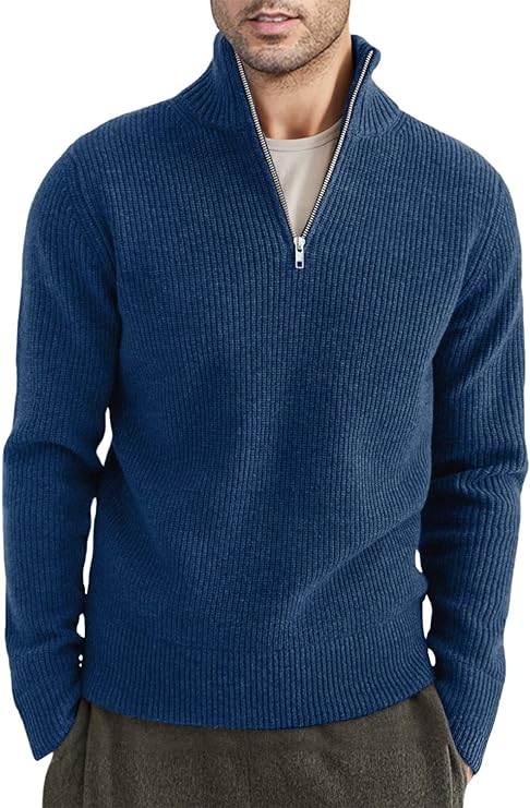 Herren Quarter Zip Pullover - Stilvolles italienisches Design