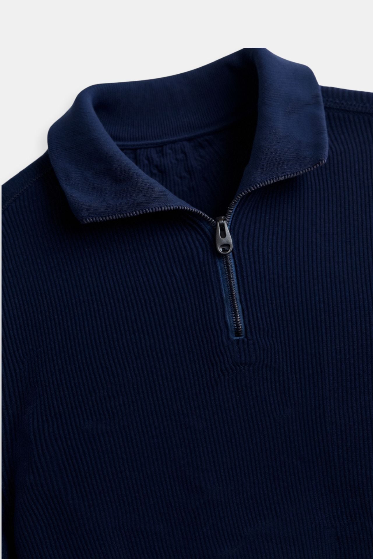 Herren Viertel-Reißverschluss Pullover - Klassisches Strickdesign aus Wolle