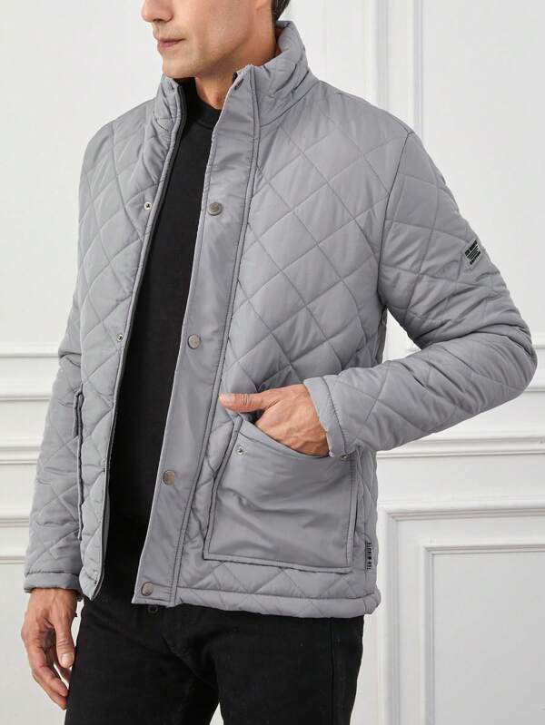 Männer Stepp-Puffermantel - Isolierte Winteroberbekleidung