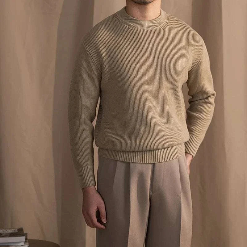 Herren Woll-Ripp-Pullover
