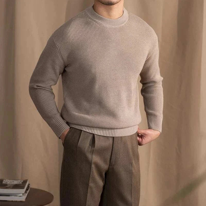 Herren Woll-Ripp-Pullover