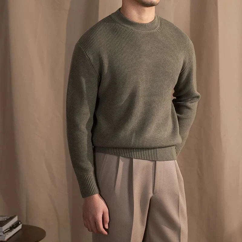 Herren Woll-Ripp-Pullover