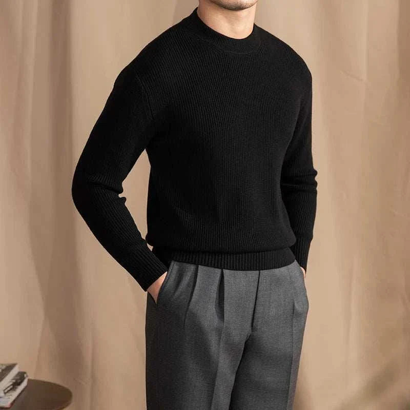 Herren Woll-Ripp-Pullover