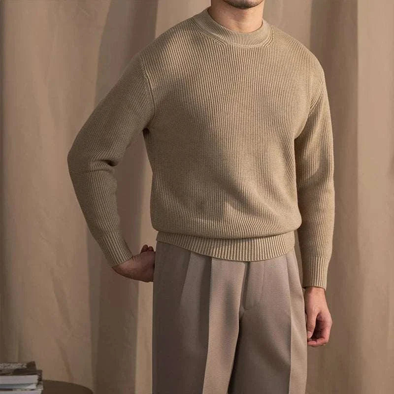 Herren Woll-Ripp-Pullover