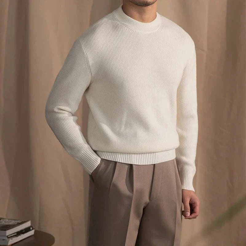 Herren Woll-Ripp-Pullover