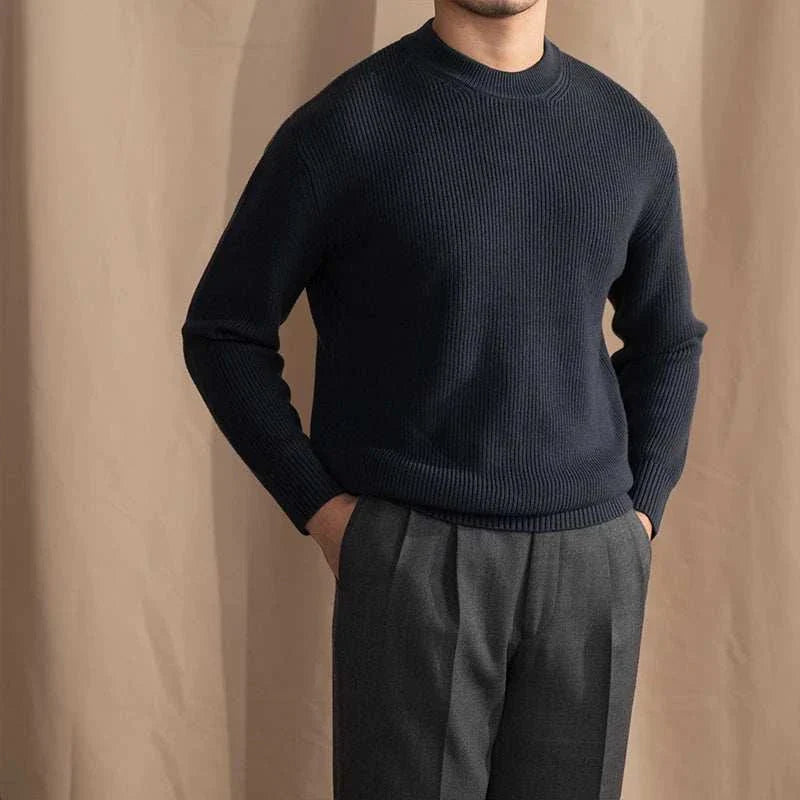 Herren Woll-Ripp-Pullover