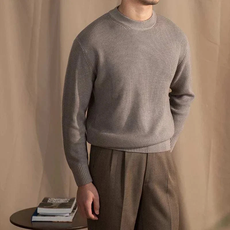 Herren Woll-Ripp-Pullover
