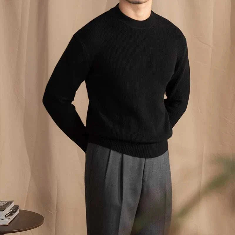 Herren Woll-Ripp-Pullover