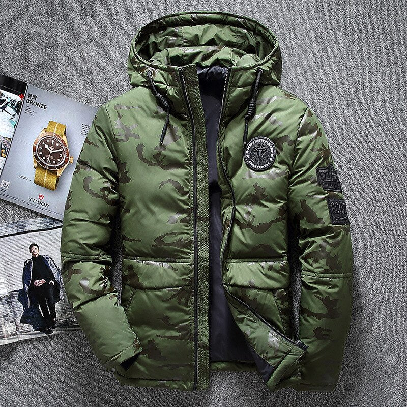 Herren Camouflage Winterjacke