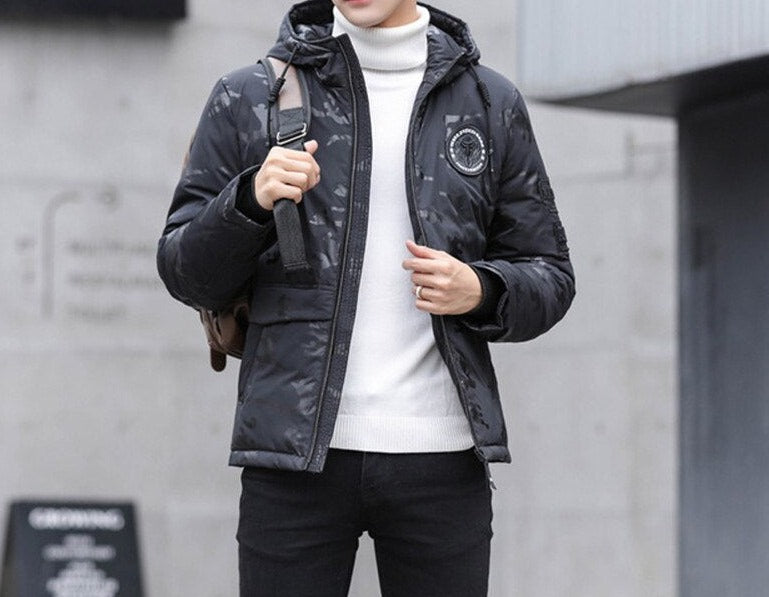 Herren Camouflage Winterjacke