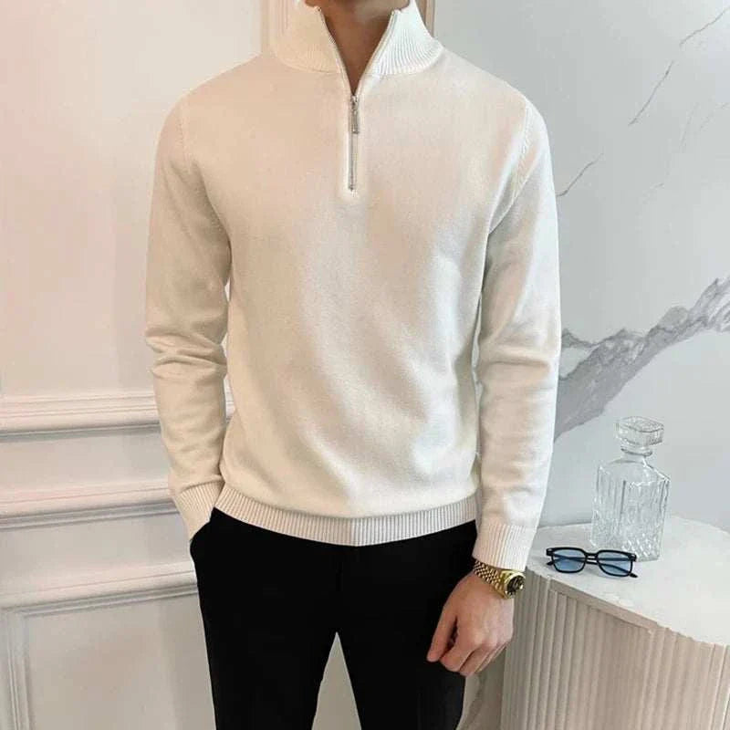 Herren Strick Zip-Up Pullover