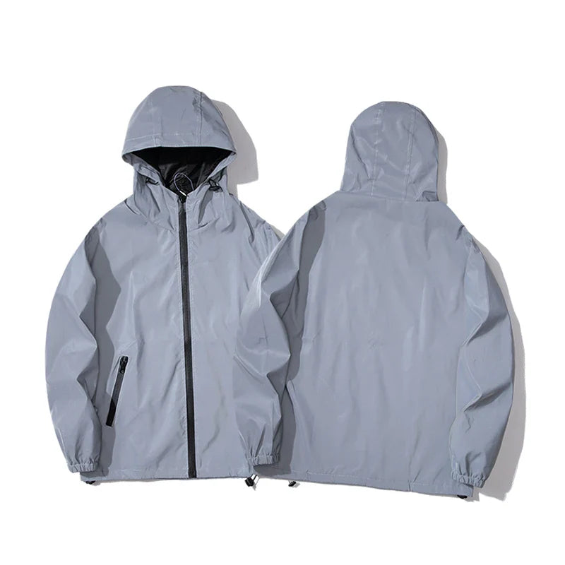 Niko Herren Windbreaker Jacke | Reflektierendes Material, Wasserdicht