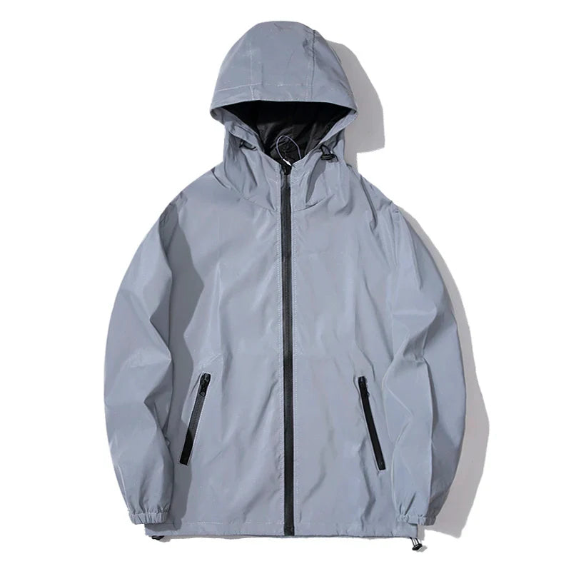 Niko Herren Windbreaker Jacke | Reflektierendes Material, Wasserdicht