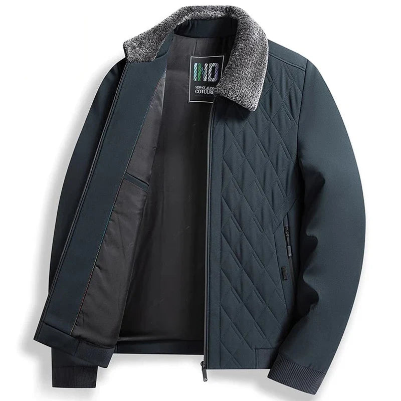 Parker Herrenjacke | Baumwolle mit Pelzkragen, Winterjacke