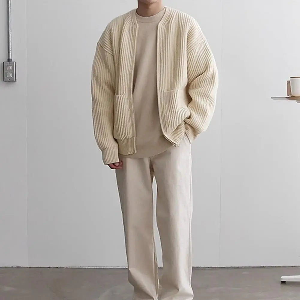 Rico Herren Strickjacke | Hochwertige Strickware, Reißverschluss und Kordelzug, Vielseitig für Herbst