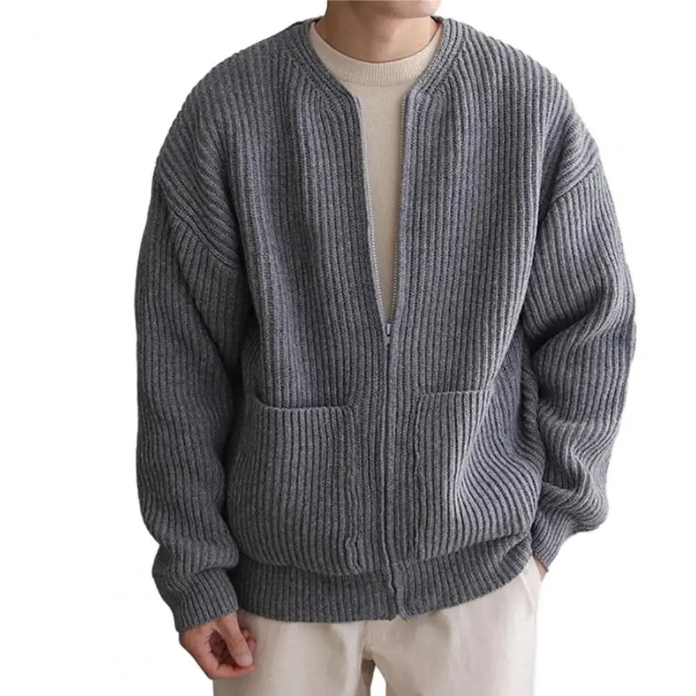 Rico Herren Strickjacke | Hochwertige Strickware, Reißverschluss und Kordelzug, Vielseitig für Herbst