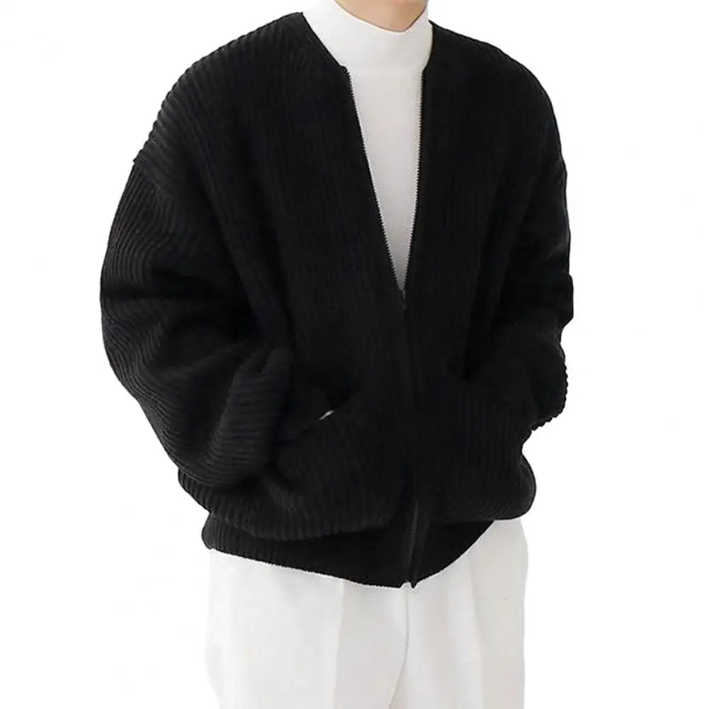Rico Herren Strickjacke | Hochwertige Strickware, Reißverschluss und Kordelzug, Vielseitig für Herbst