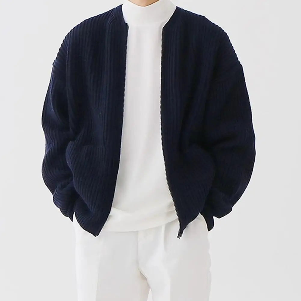 Rico Herren Strickjacke | Hochwertige Strickware, Reißverschluss und Kordelzug, Vielseitig für Herbst