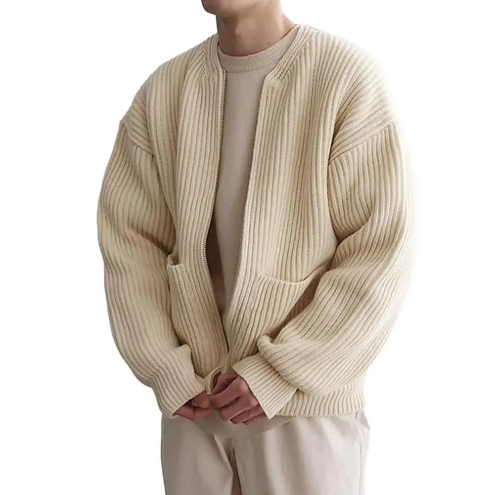 Rico Herren Strickjacke | Hochwertige Strickware, Reißverschluss und Kordelzug, Vielseitig für Herbst