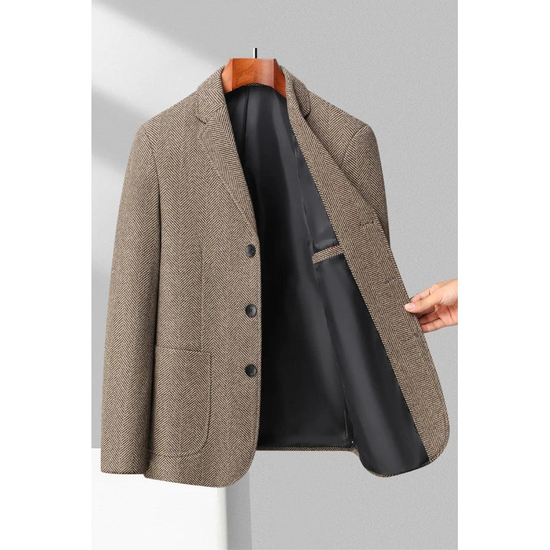 Herren Blazer aus Wollmischung in taillierter Passform
