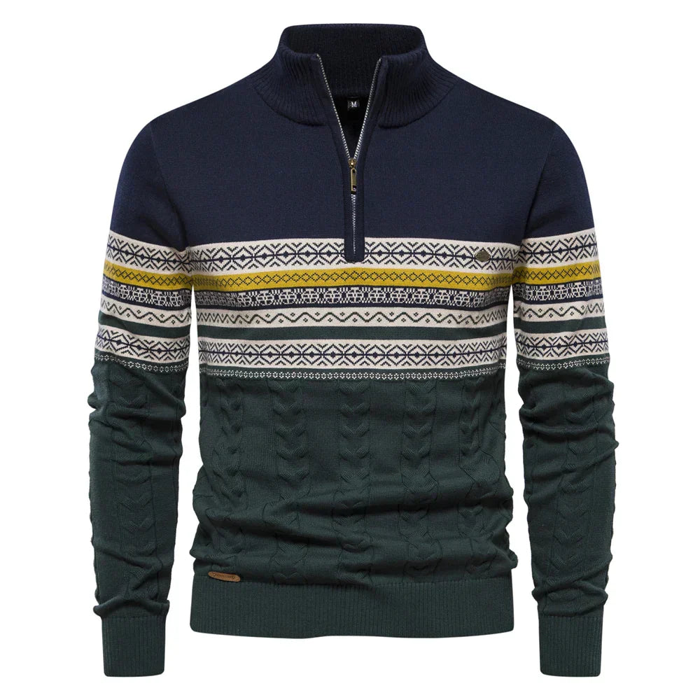 Rudy | Premium Retro-Musterpullover
